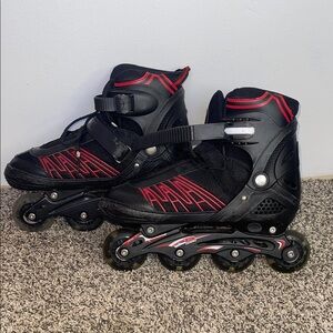 Unisex Black and Red Rollerblades adult size large